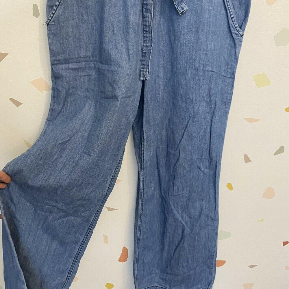 Free People Clara Chambray Wide Leg Jumpsuit - Picture 3 of 7